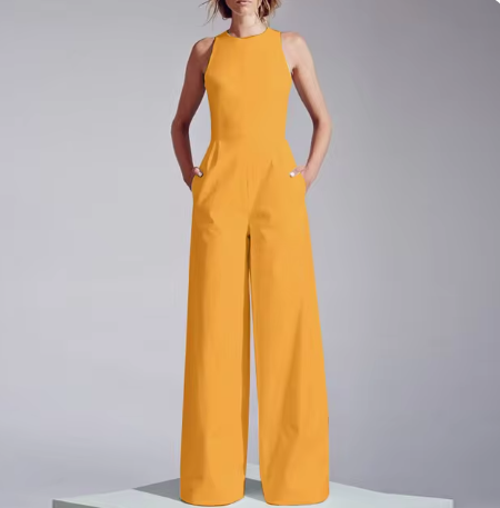 Zelda - Zanzea lång ärmlös jumpsuit för kvinno