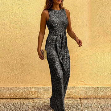 Francesca - Ärmlös jumpsuit med paljetter