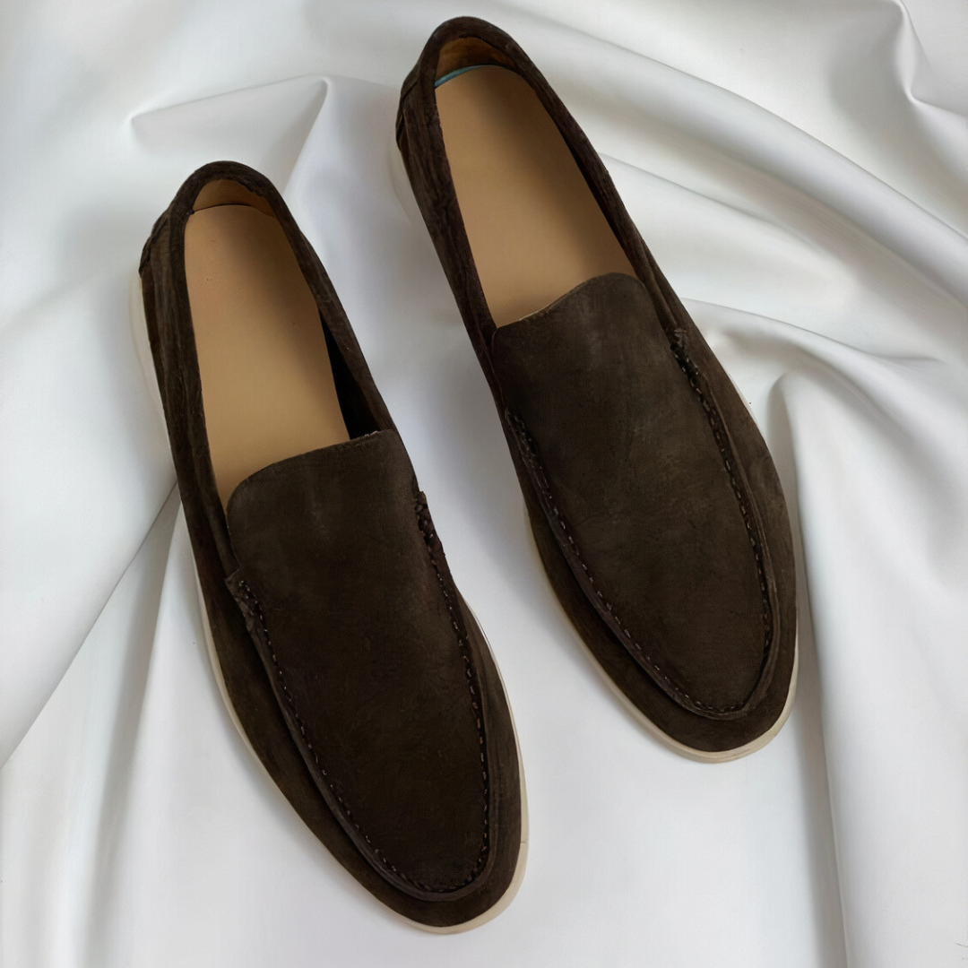 Sonny - Vintage läderloafers för män