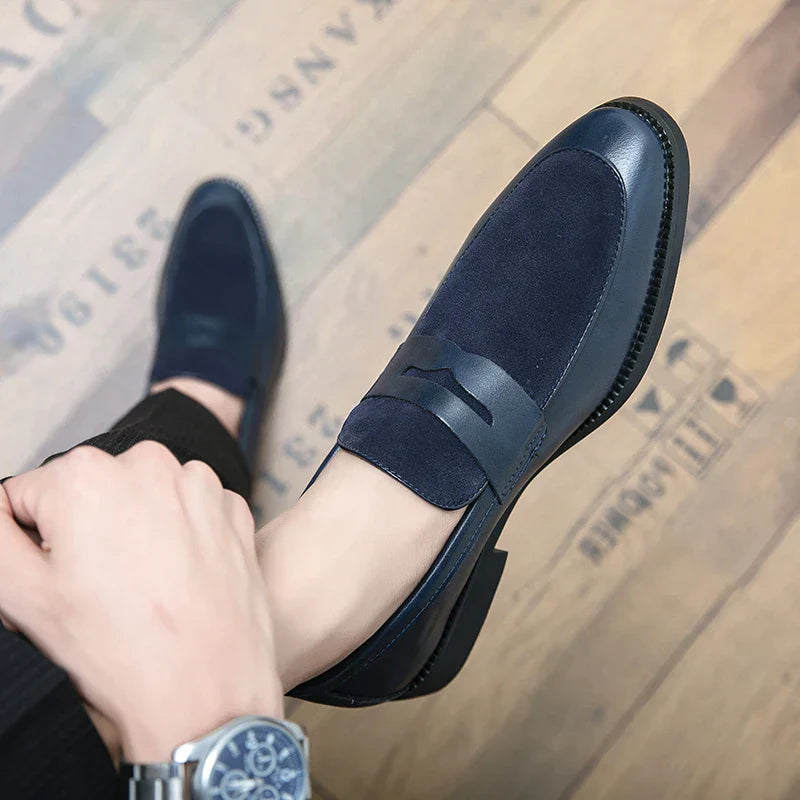 Bray - Eleganta loafers i mocka och läder