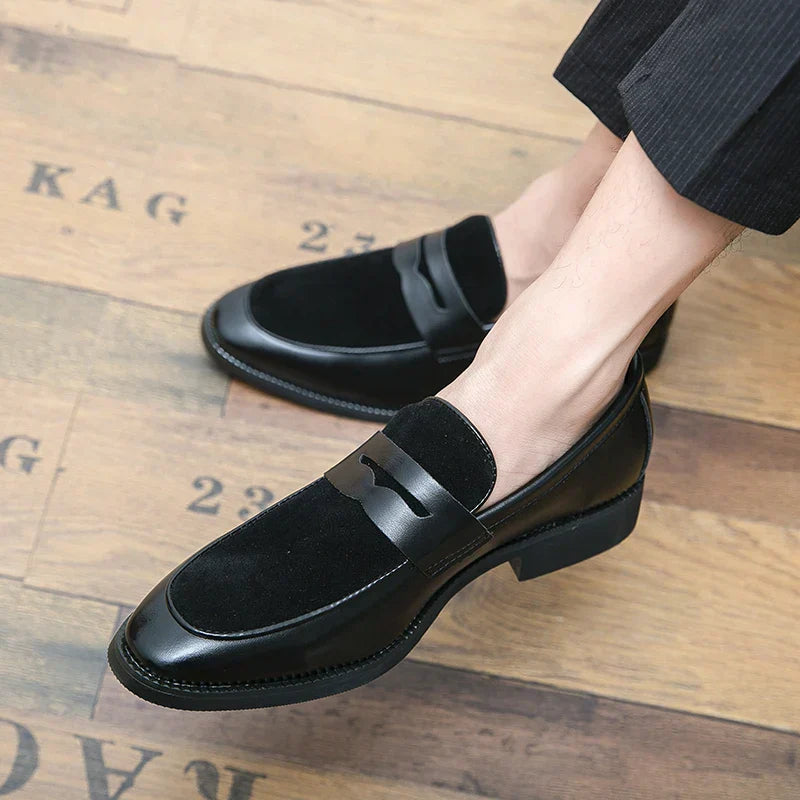 Bray - Eleganta loafers i mocka och läder