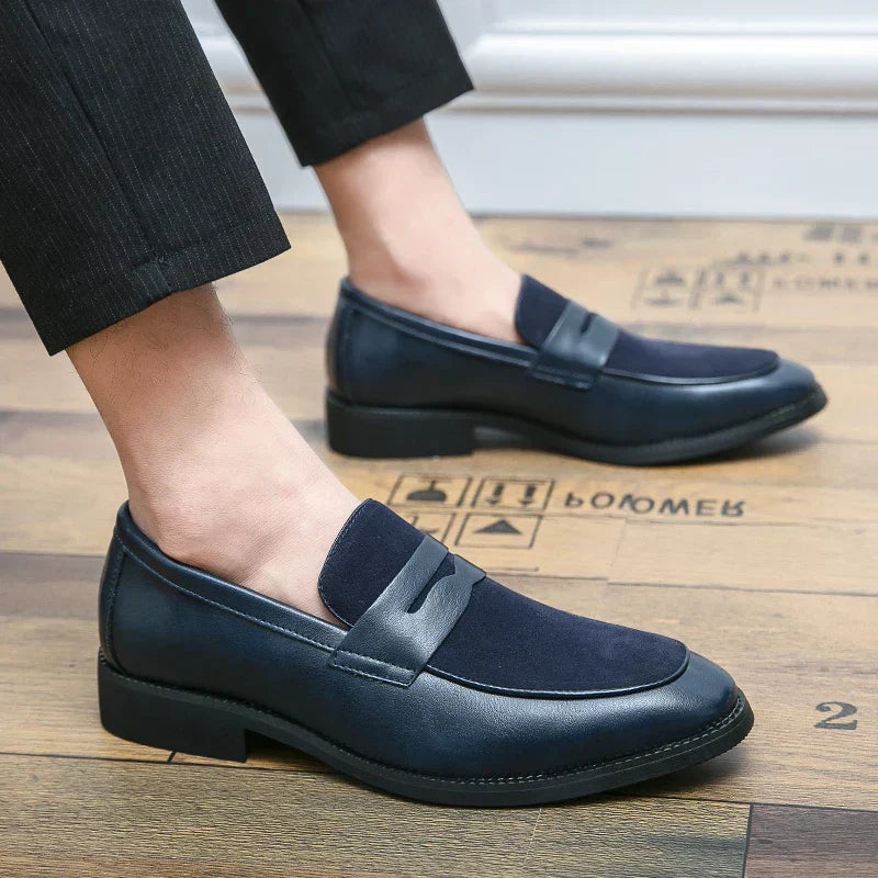 Bray - Eleganta loafers i mocka och läder