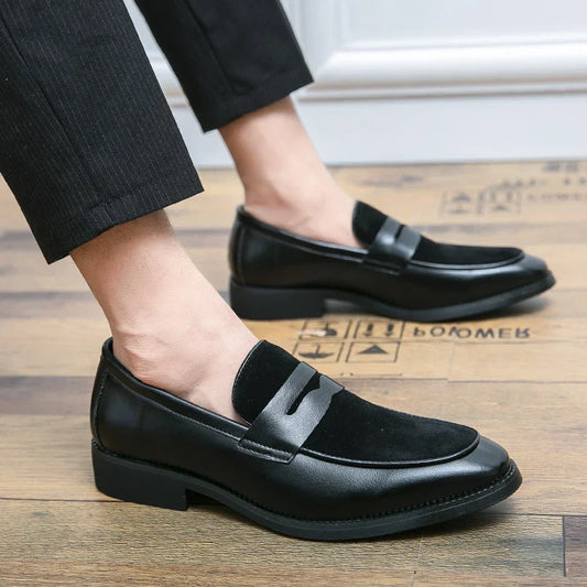 Bray - Eleganta loafers i mocka och läder